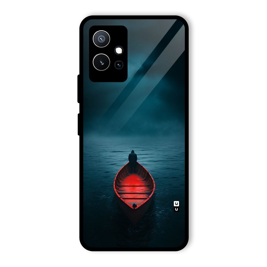 Floating Boat Glass Back Case for Vivo Y75 5G