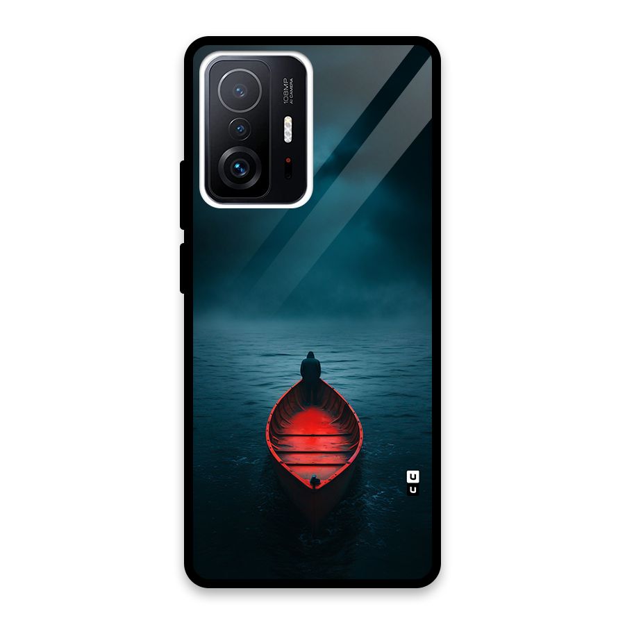 Floating Boat Glass Back Case for Xiaomi 11T Pro