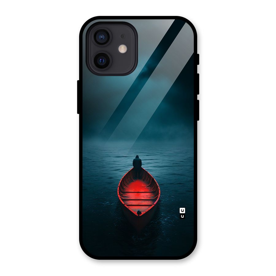Floating Boat Glass Back Case for iPhone 12
