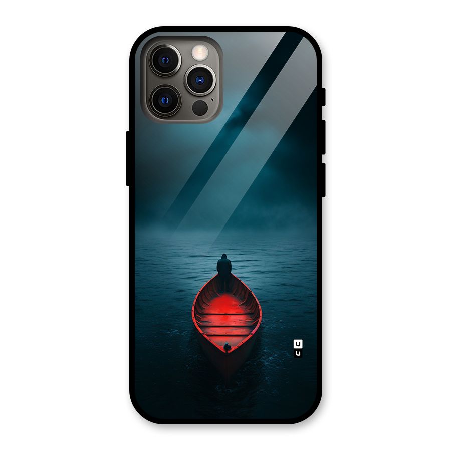 Floating Boat Glass Back Case for iPhone 12 Pro