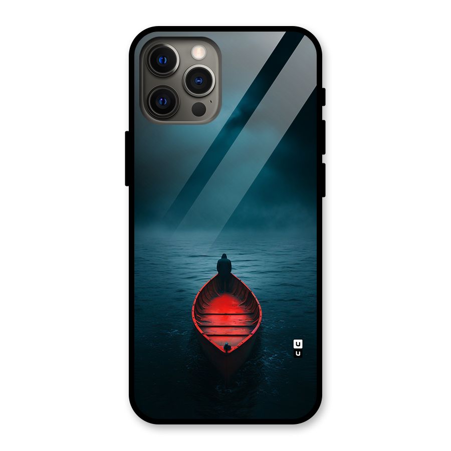 Floating Boat Glass Back Case for iPhone 12 Pro Max