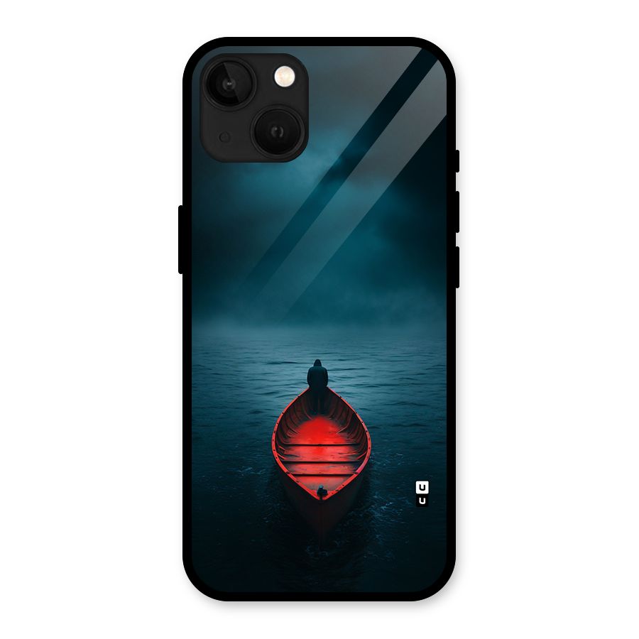 Floating Boat Glass Back Case for iPhone 13