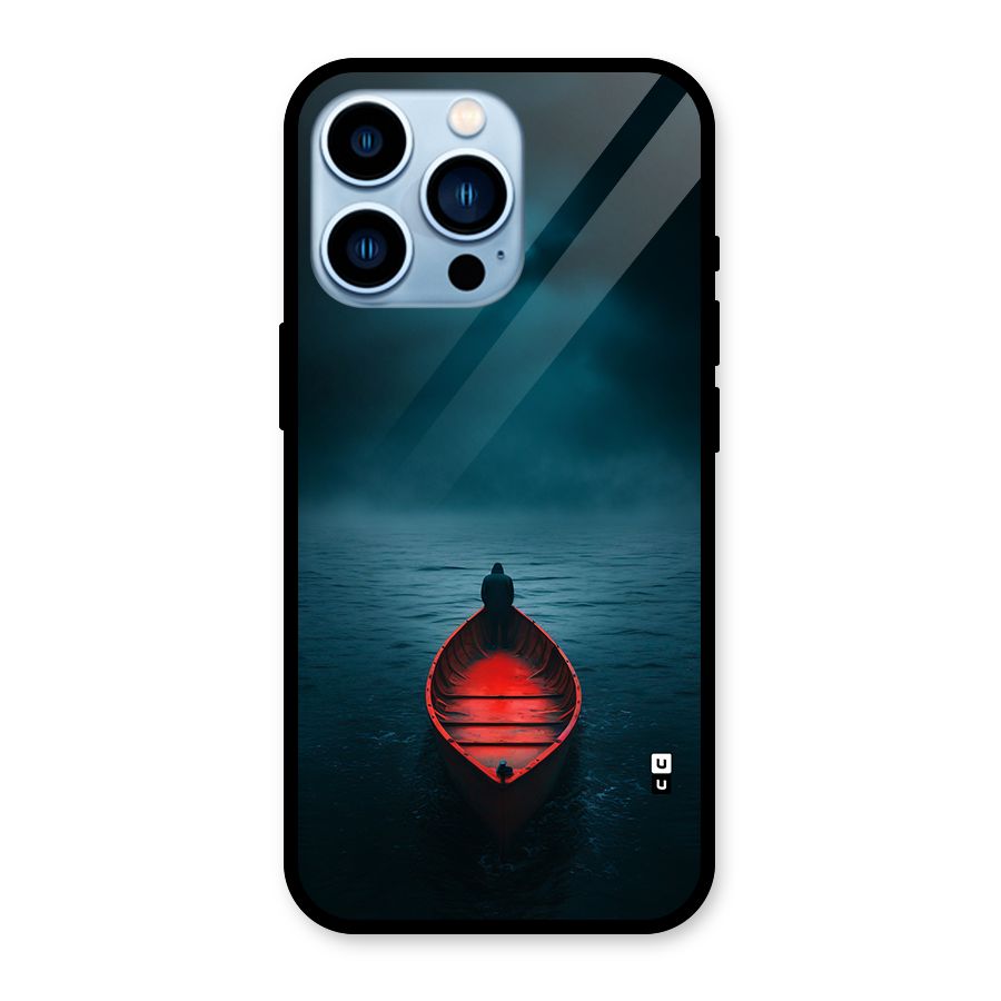 Floating Boat Glass Back Case for iPhone 13 Pro