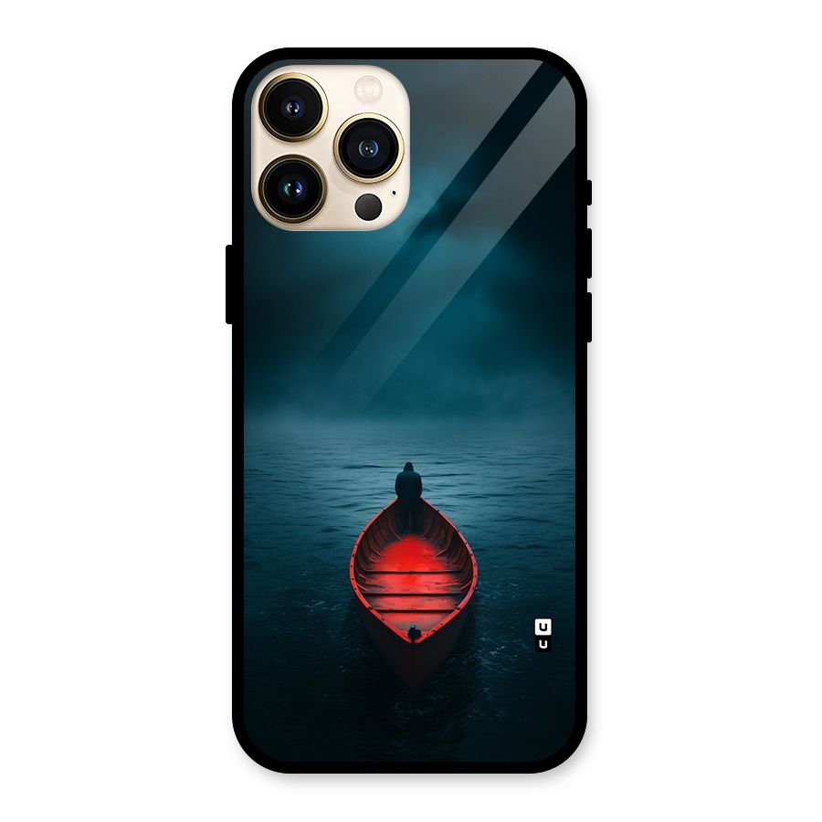 Floating Boat Glass Back Case for iPhone 13 Pro Max