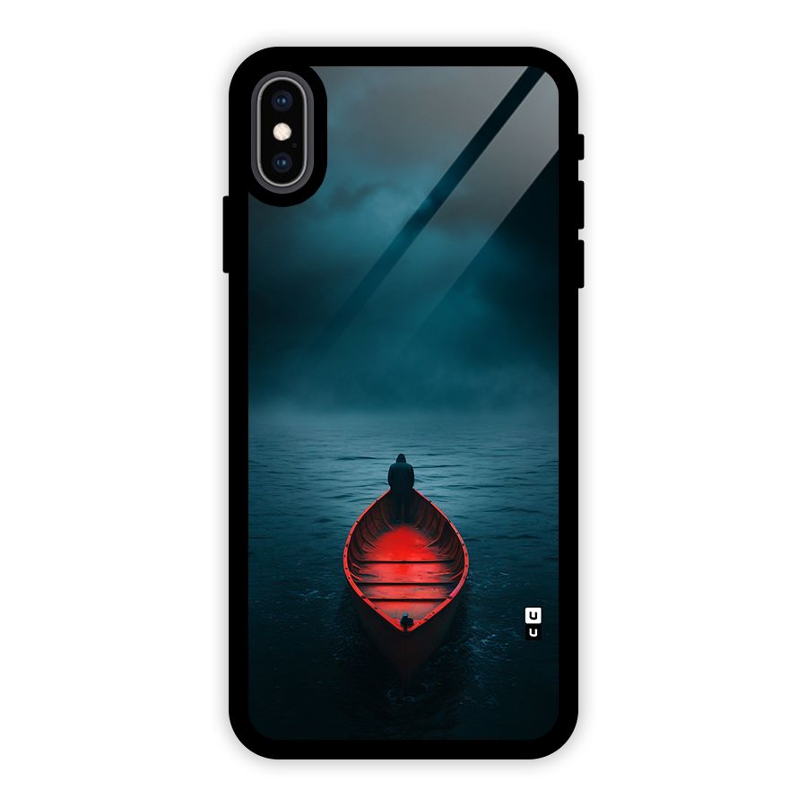 Floating Boat Glass Back Case for iPhone XS Max