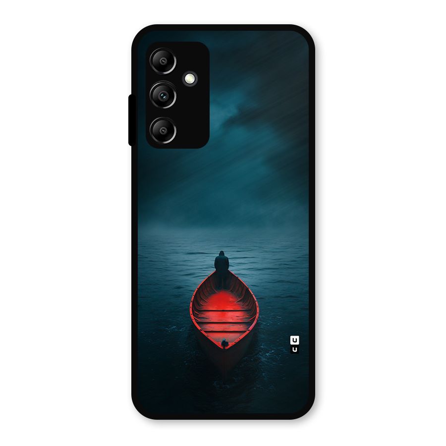 Floating Boat Metal Back Case for Galaxy A14 5G
