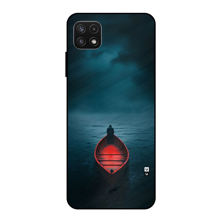 Floating Boat Metal Back Case for Galaxy A22 5G