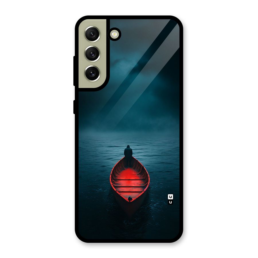 Floating Boat Metal Back Case for Galaxy S21 FE 5G (2023)