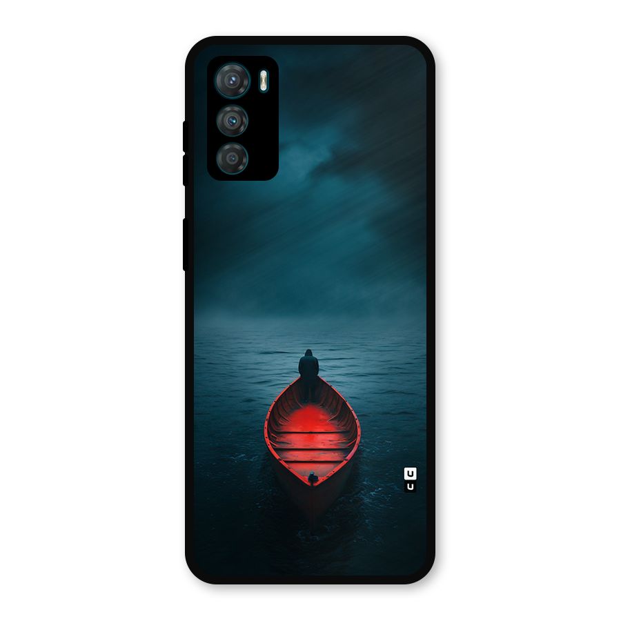 Floating Boat Metal Back Case for Moto G42