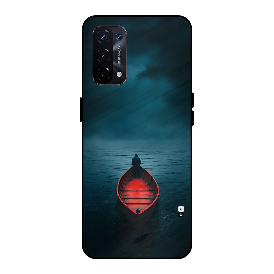 Floating Boat Metal Back Case for Oppo A74 5G