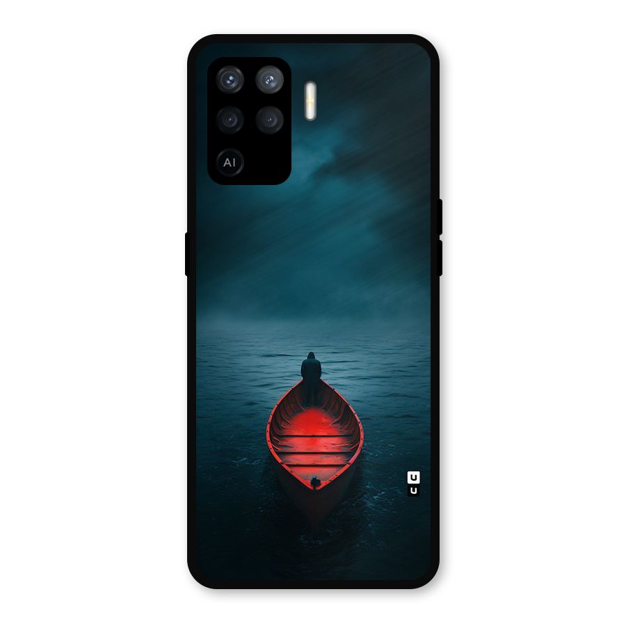 Floating Boat Metal Back Case for Oppo F19 Pro