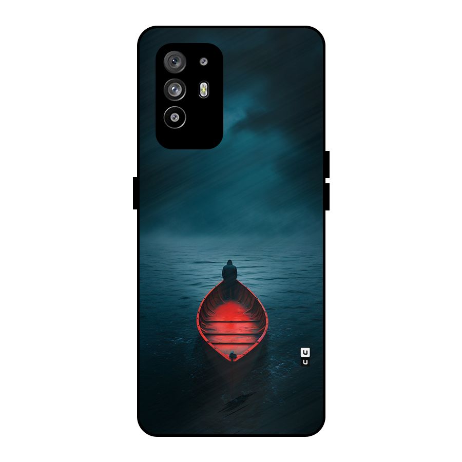 Floating Boat Metal Back Case for Oppo F19 Pro Plus 5G