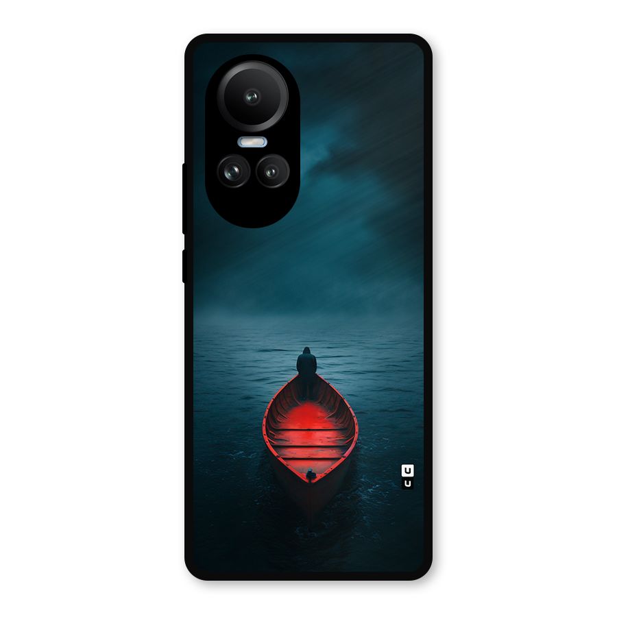 Floating Boat Metal Back Case for Oppo Reno10 Pro