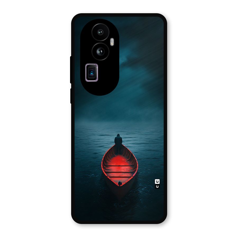 Floating Boat Metal Back Case for Oppo Reno10 Pro Plus