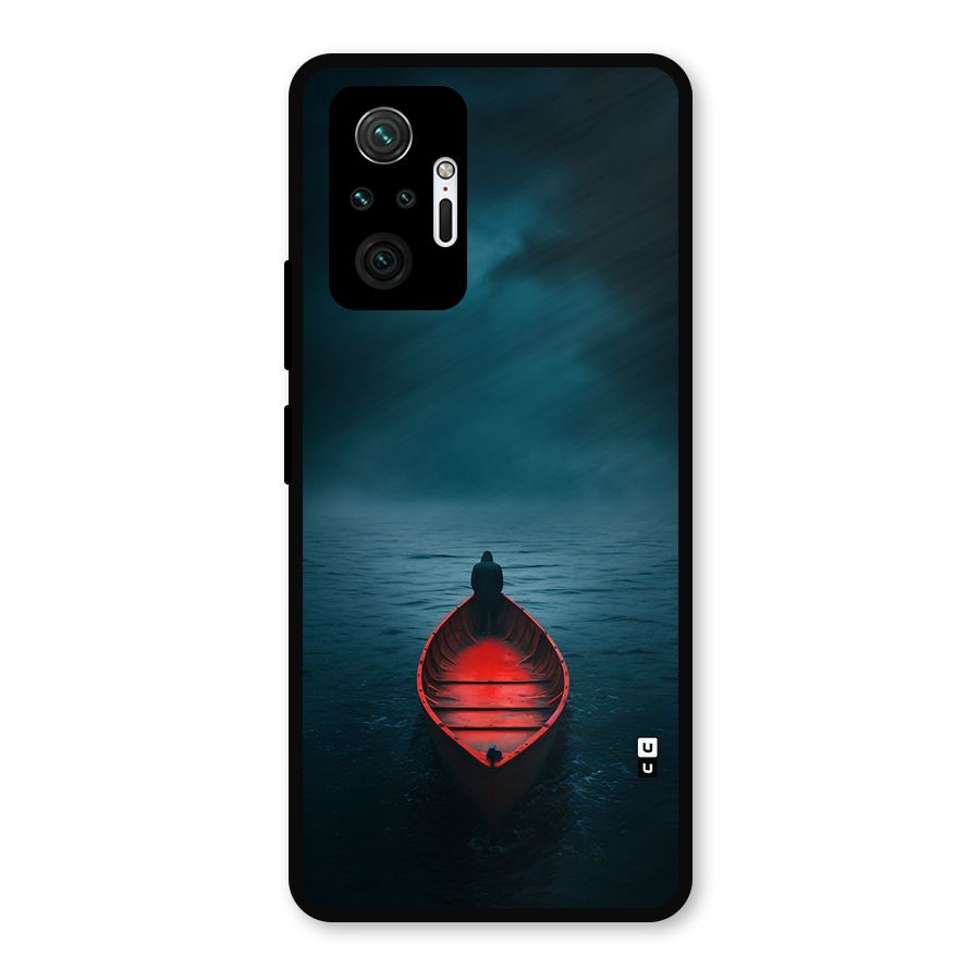 Floating Boat Metal Back Case for Redmi Note 10 Pro