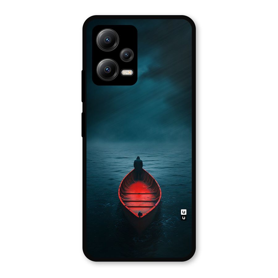 Floating Boat Metal Back Case for Redmi Note 12 5G