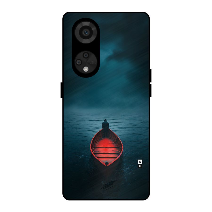 Floating Boat Metal Back Case for Reno8 T 5G