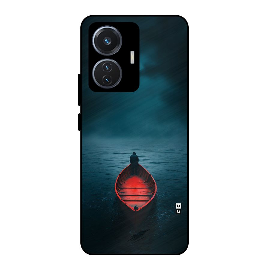 Floating Boat Metal Back Case for Vivo T1 44W