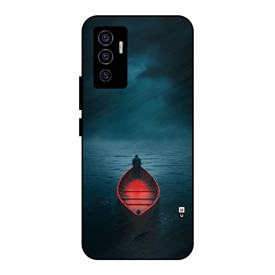 Floating Boat Metal Back Case for Vivo V23e