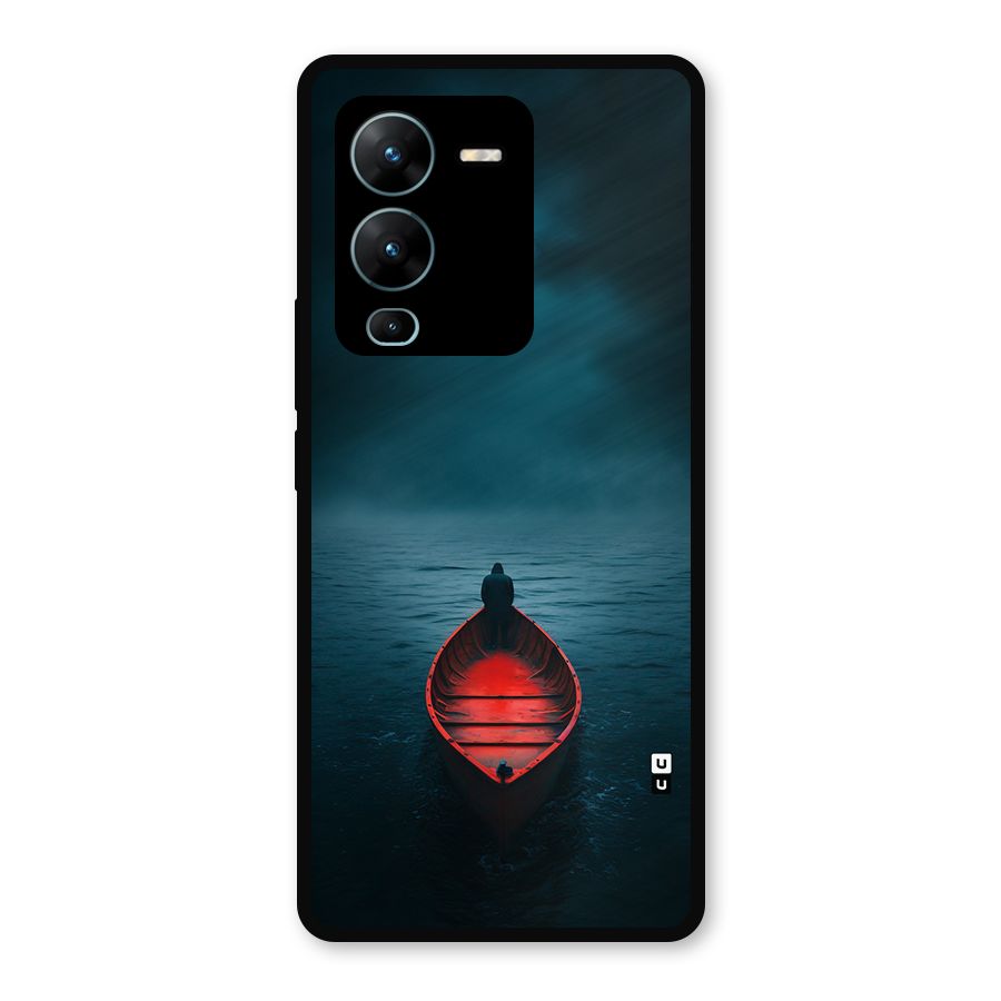 Floating Boat Metal Back Case for Vivo V25 Pro