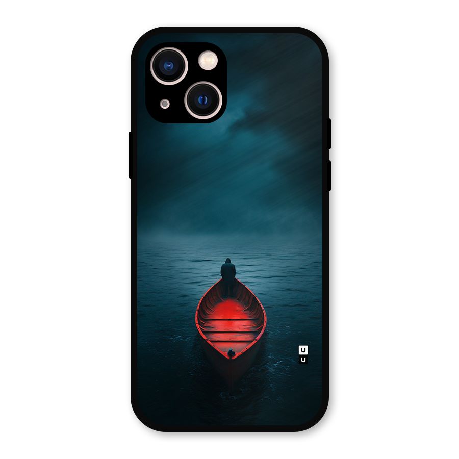 Floating Boat Metal Back Case for iPhone 13