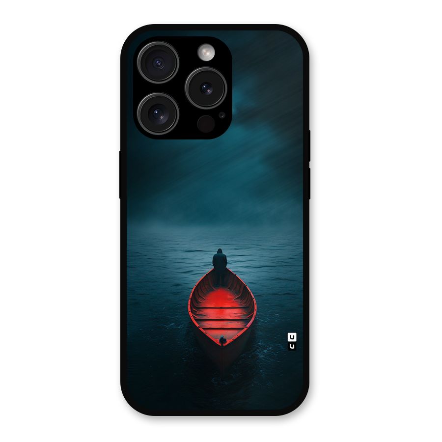 Floating Boat Metal Back Case for iPhone 15 Pro