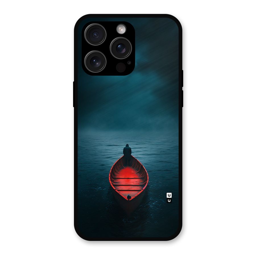 Floating Boat Metal Back Case for iPhone 15 Pro Max