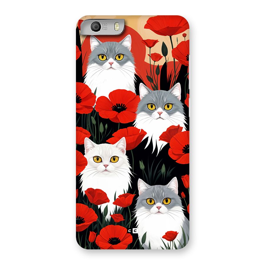 Floral Cat Back Case for Canvas Knight 2