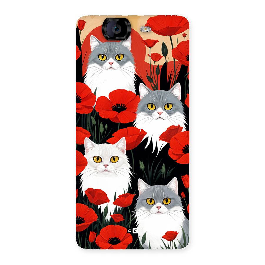 Floral Cat Back Case for Canvas Knight A350