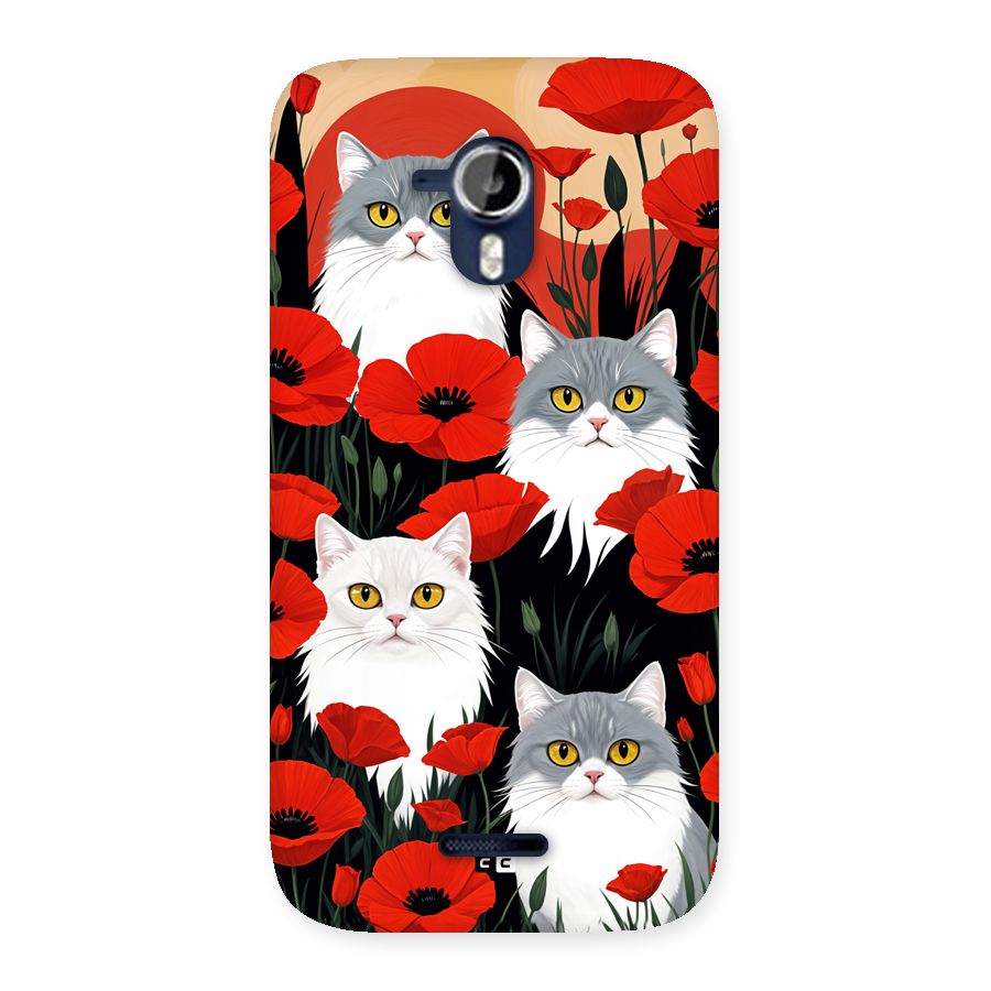 Floral Cat Back Case for Canvas Magnus A117