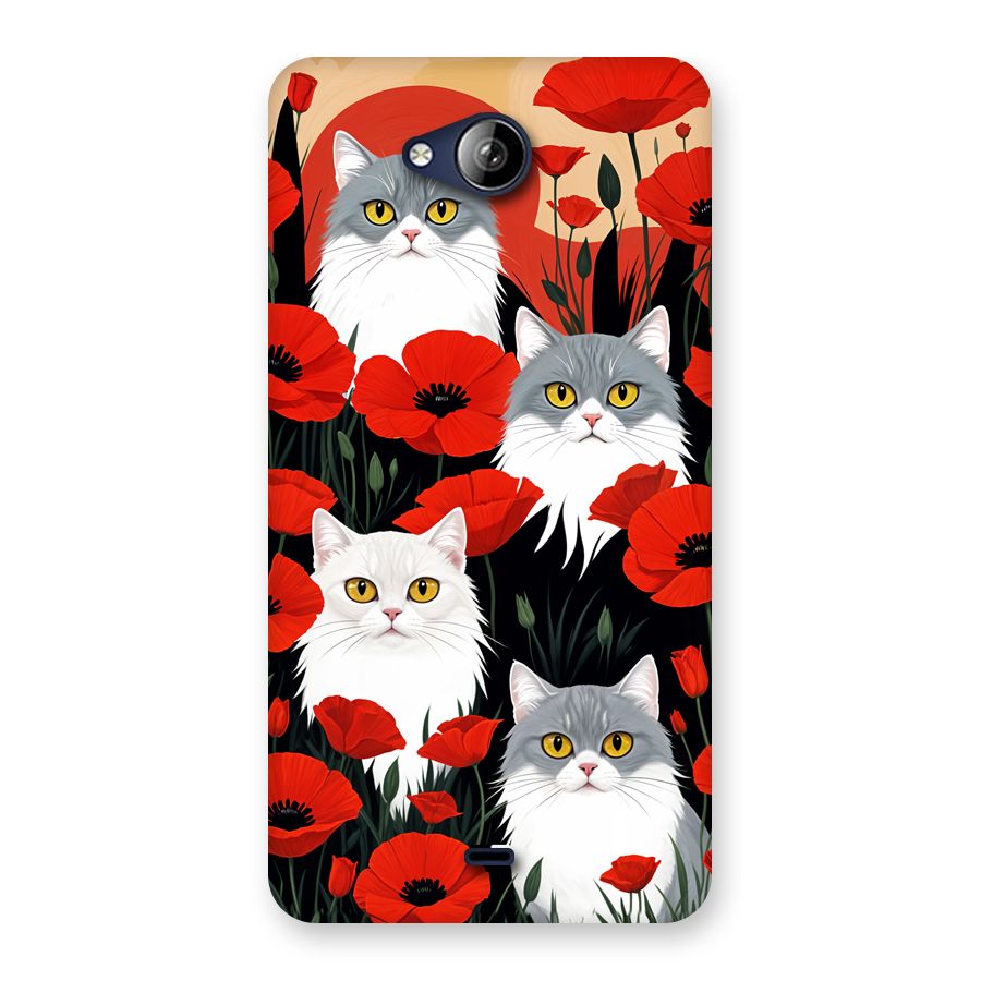 Floral Cat Back Case for Canvas Play Q355