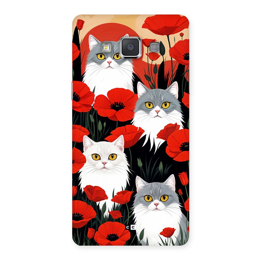 Floral Cat Back Case for Galaxy Grand Max