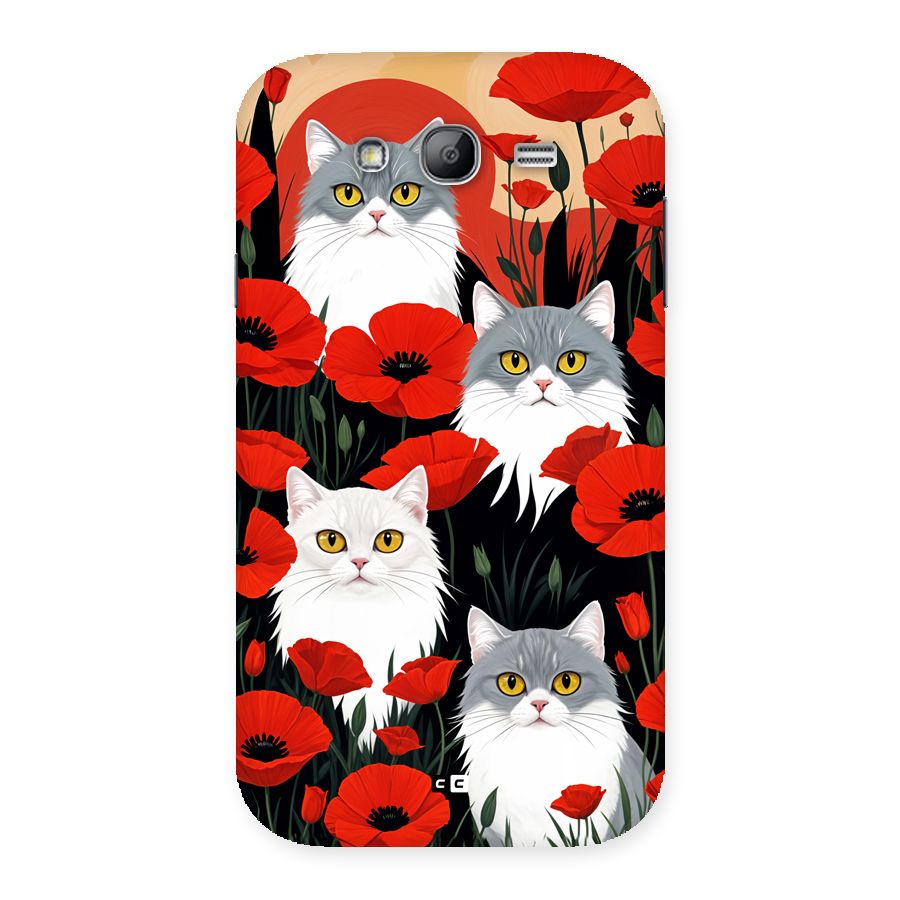 Floral Cat Back Case for Galaxy Grand Neo Plus