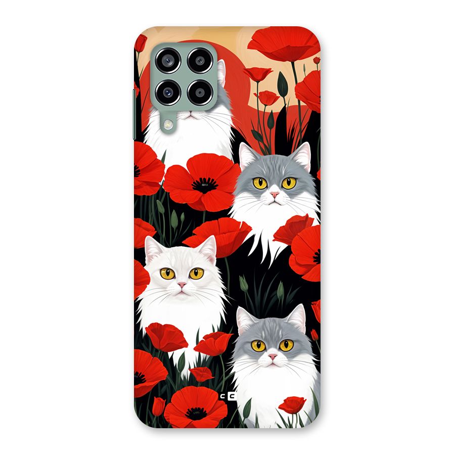 Floral Cat Back Case for Galaxy M33