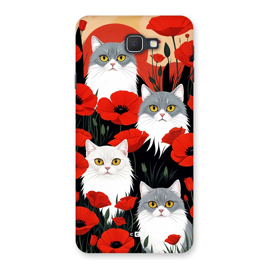 Floral Cat Back Case for Galaxy On7 2016