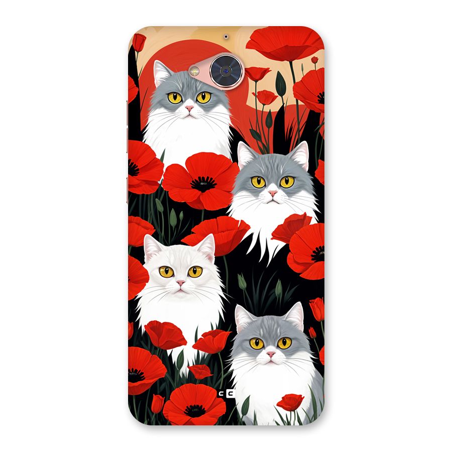 Floral Cat Back Case for Gionee S6 Pro