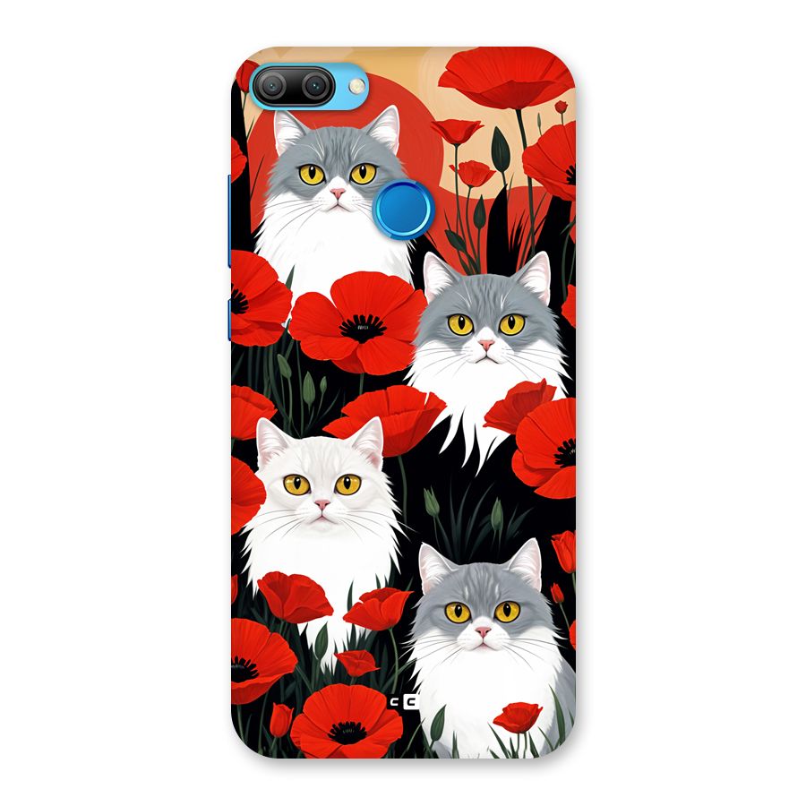 Floral Cat Back Case for Honor 9N
