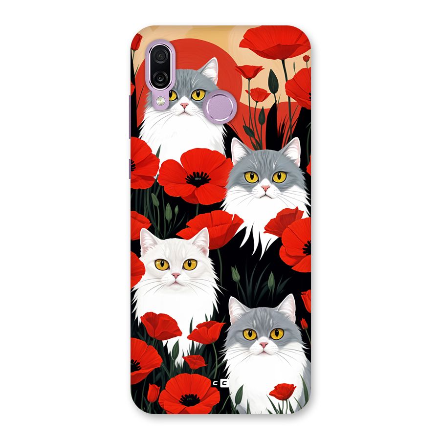 Floral Cat Back Case for Honor Play