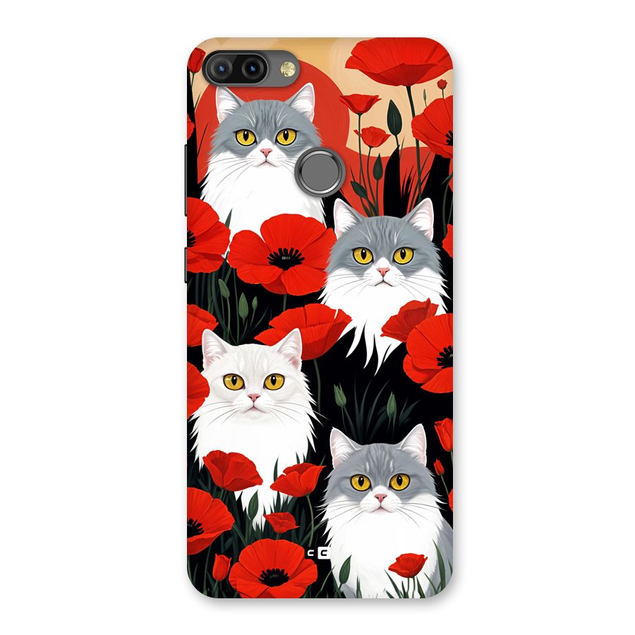 Floral Cat Back Case for Infinix Hot 6 Pro