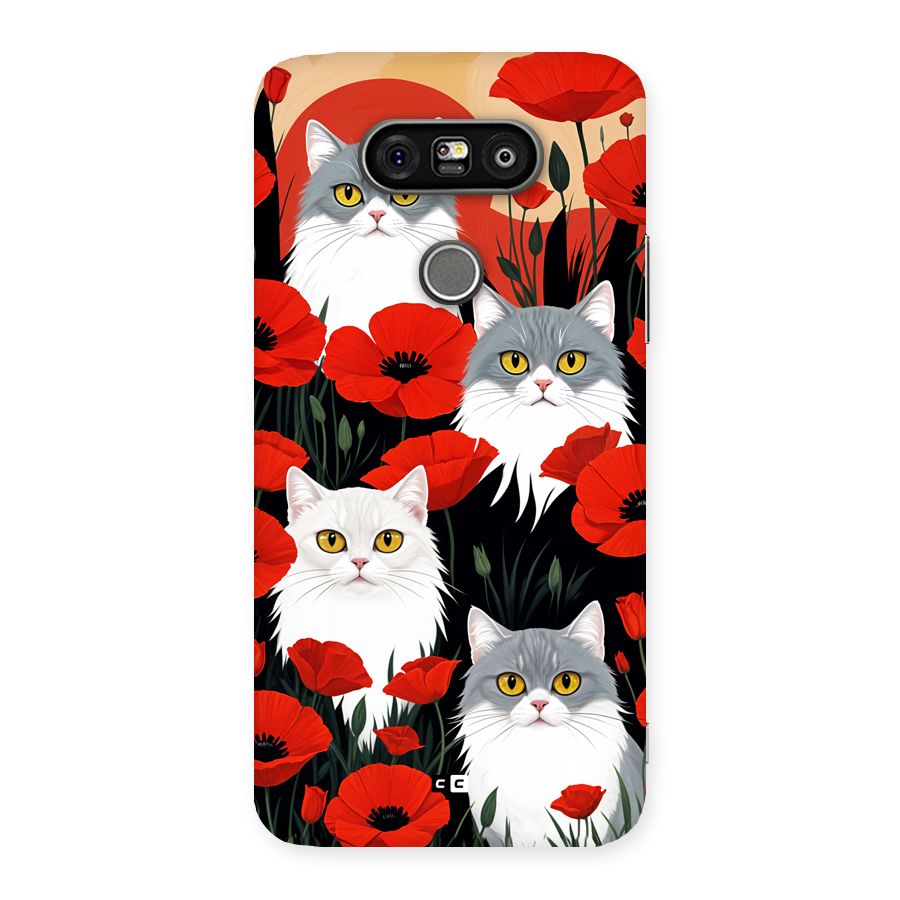 Floral Cat Back Case for LG G5