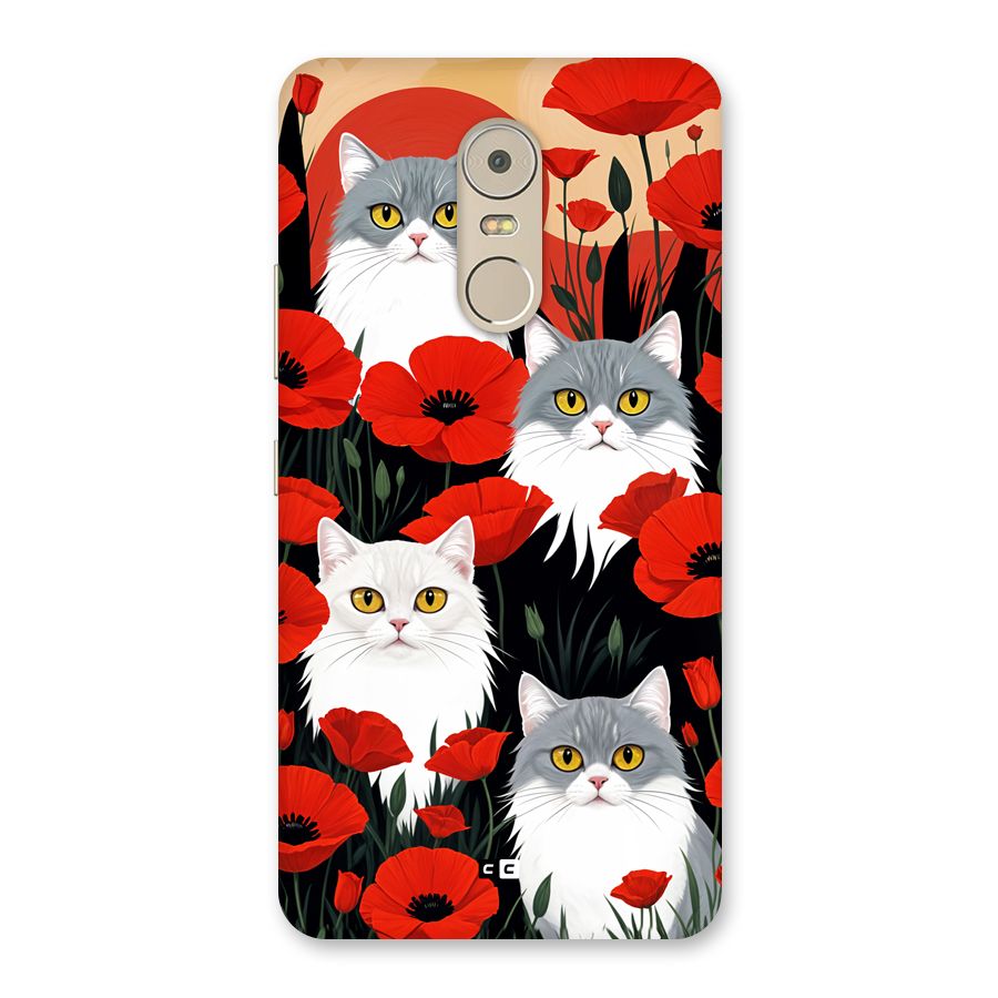Floral Cat Back Case for Lenovo K6 Note