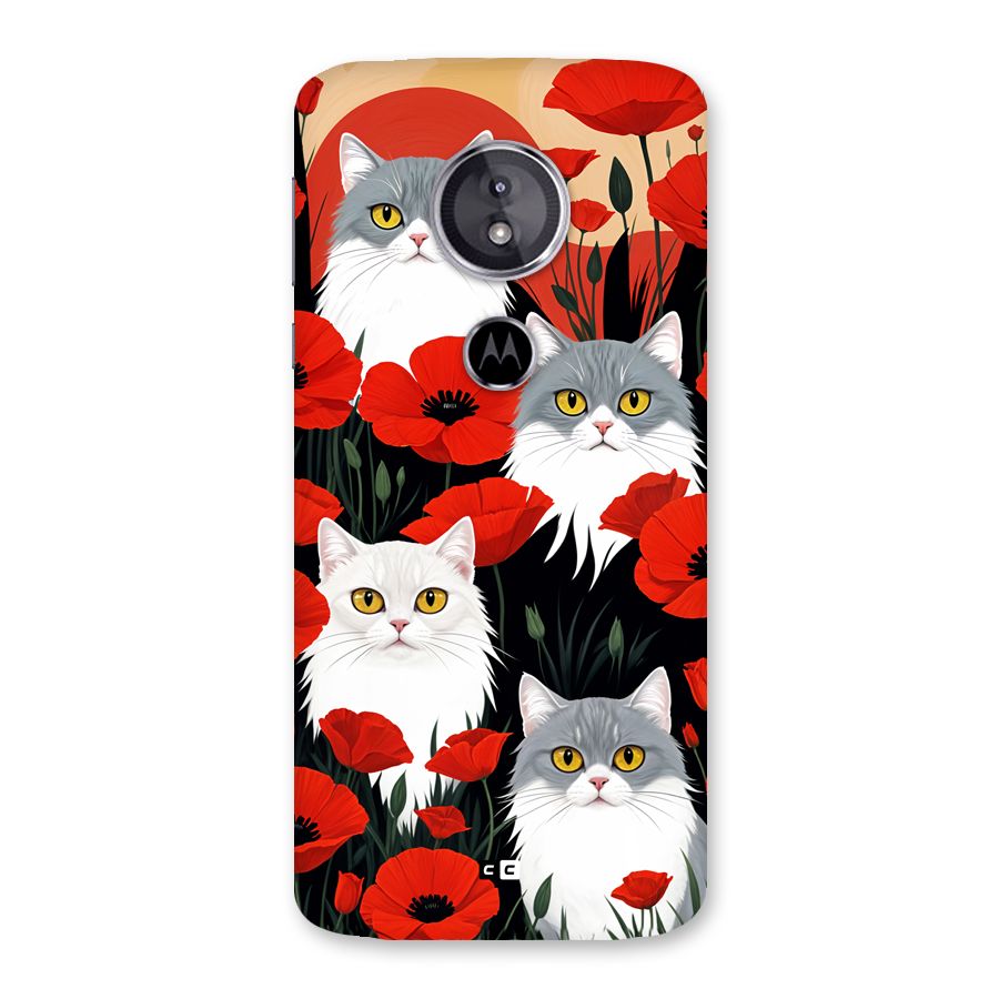 Floral Cat Back Case for Moto E5