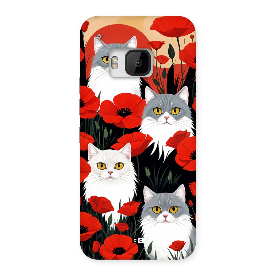 Floral Cat Back Case for One M9