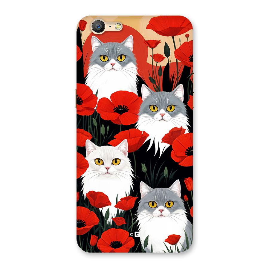Floral Cat Back Case for Oppo A39