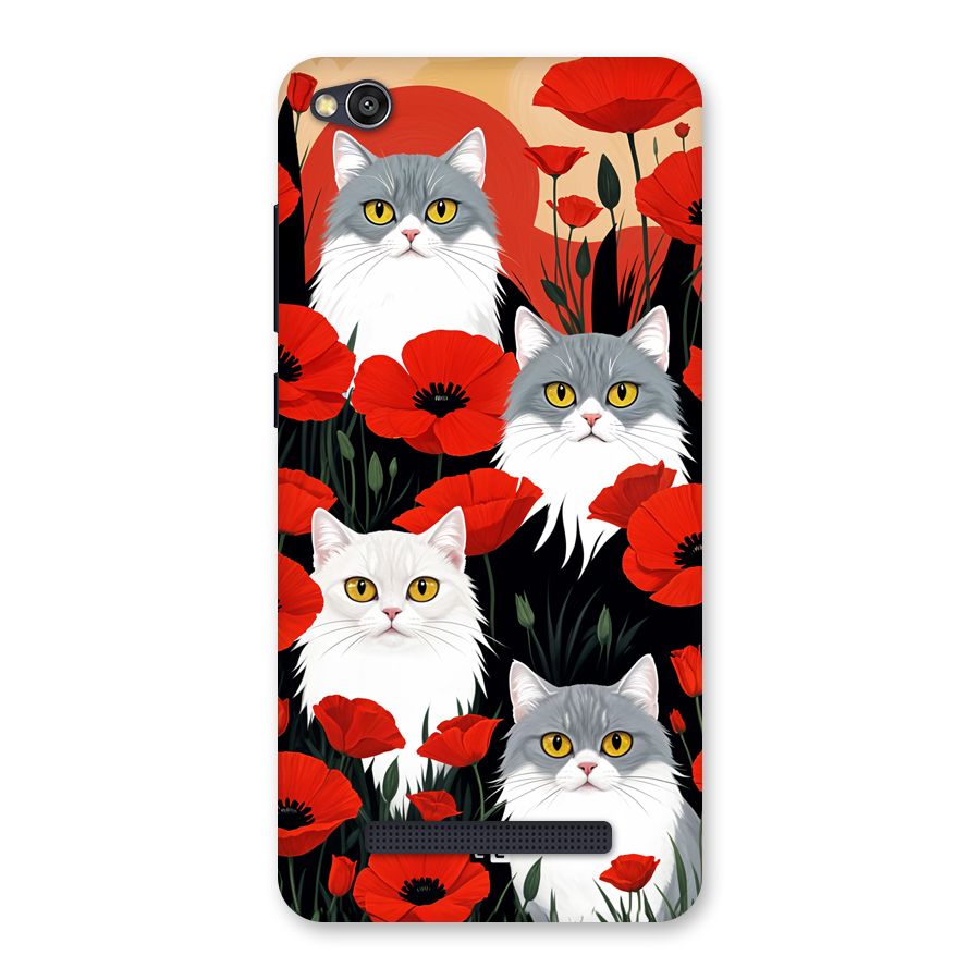 Floral Cat Back Case for Redmi 4A
