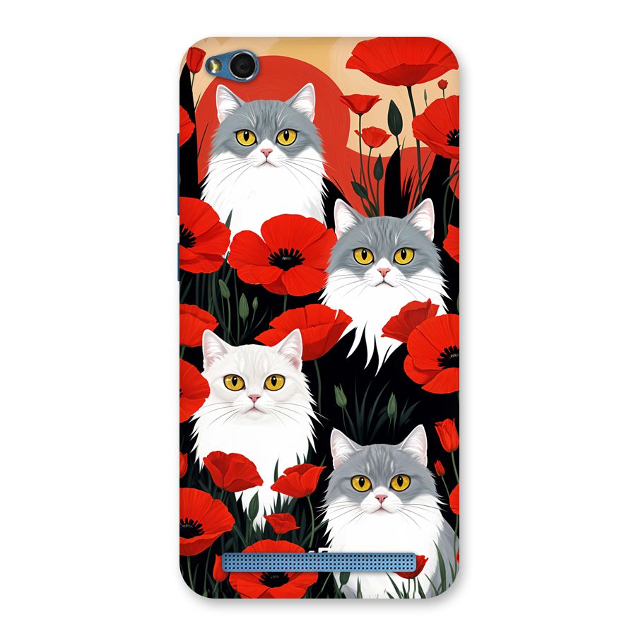 Floral Cat Back Case for Redmi 5A