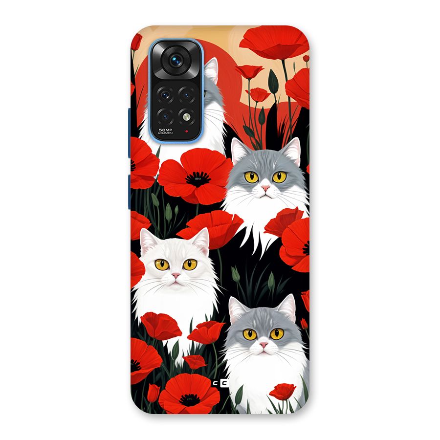 Floral Cat Back Case for Redmi Note 11S