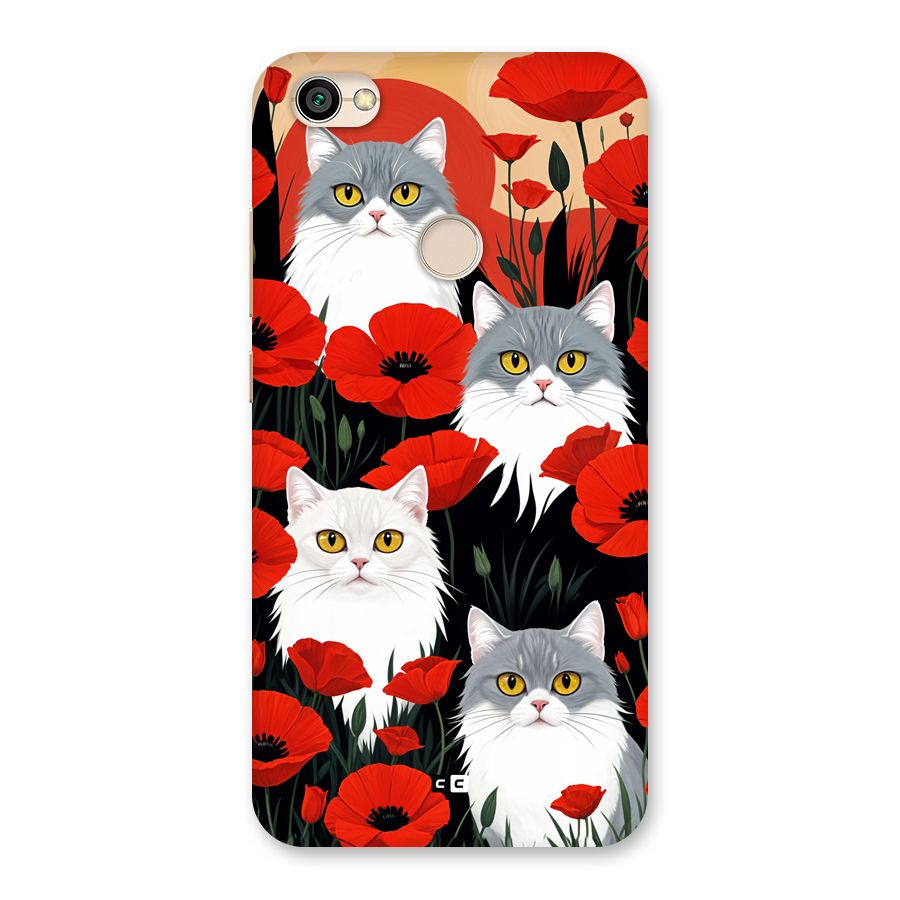 Floral Cat Back Case for Redmi Y1 2017