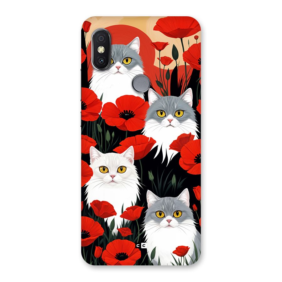 Floral Cat Back Case for Redmi Y2