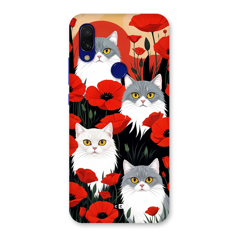 Floral Cat Back Case for Redmi Y3